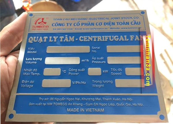 Làm tem mác máy động cơ giá rẻ nhất 16